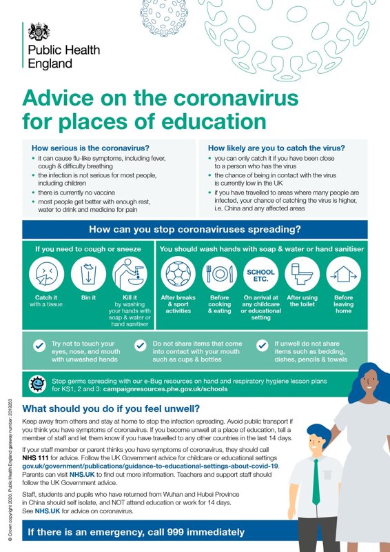 Image of Coronavirus advise