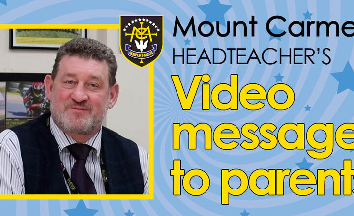 Image of Headteacher's video message to parents 9.01.23